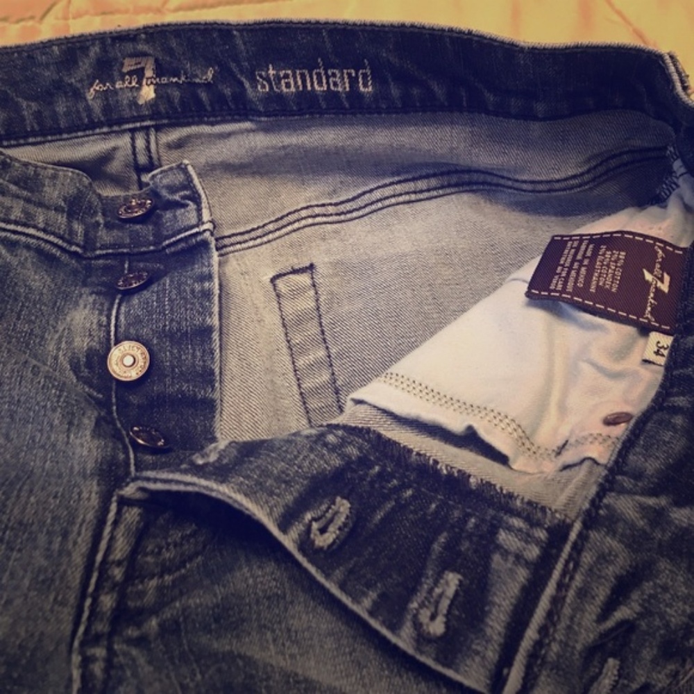 34x33 7 For All Mankind Standard Fit Men's Jeans